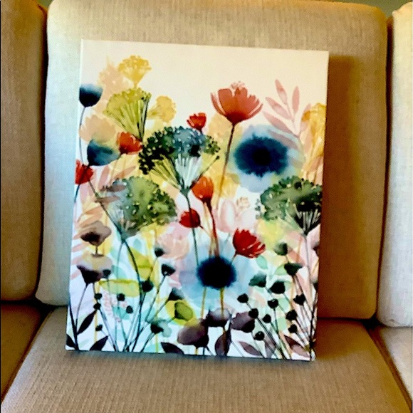 Court side Market Wall Decor Watercolor Blooms. NWT - Picture 5 of 5